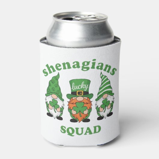 Shenanigans Squad St. Patrick's Day Gnomes Blikjeskoeler (Blikje Voorkant)