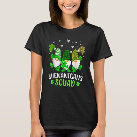 Shenanigans Squad St Patrick's Day Gnomes Green Fu T-shirt (Voorkant)