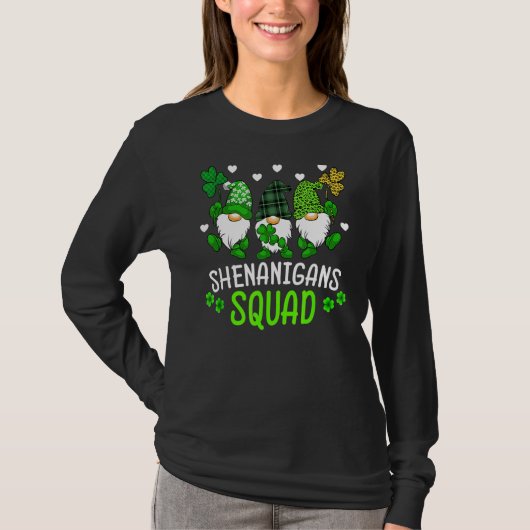 Shenanigans Squad St Patrick's Day Gnomes Green Fu T-shirt (Voorkant)