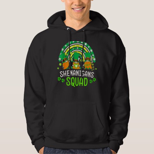 Shenanigans Squad St Patricks Day Gnomes Green Pro Hoodie (Voorkant)