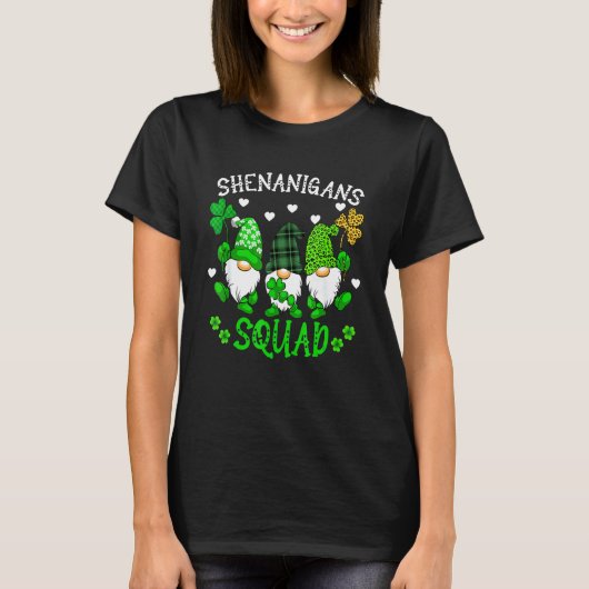 Shenanigans Squad St Patricks Day Gnomes Green Pro T-shirt (Voorkant)