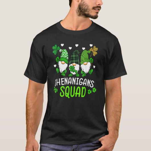 Shenanigans Squad St Patricks Day Gnomes Green Pro T-shirt (Voorkant)