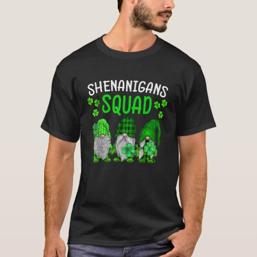 Shenanigans Squad St Patricks Day Gnomes Green Pro T-shirt (Voorkant)
