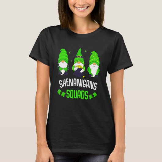 Shenanigans Squad St Patricks Day Gnomes Green Pro T-shirt (Voorkant)