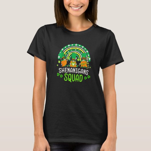 Shenanigans Squad St Patricks Day Gnomes Green Pro T-shirt (Voorkant)
