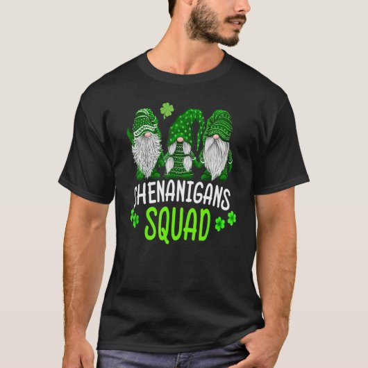 Shenanigans Squad St Patricks Day Gnomes Green Pro T-shirt (Voorkant)