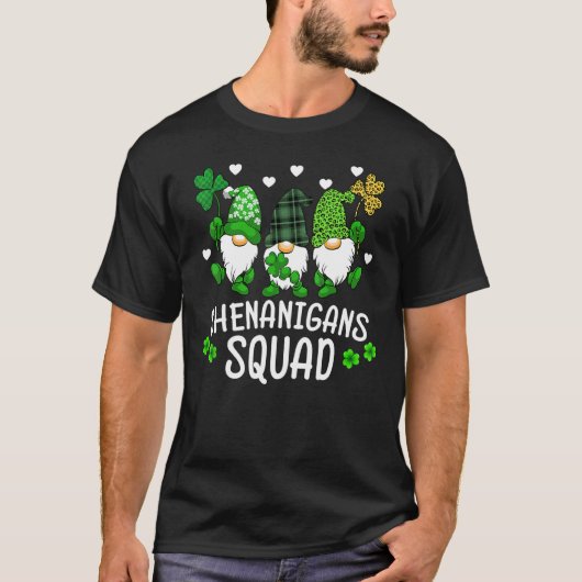 Shenanigans Squad St Patricks Day Gnomes Green Pro T-shirt (Voorkant)