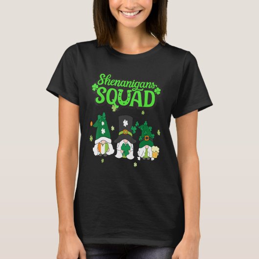 Shenanigans Squad St Patricks Day Gnomes Green Pro T-shirt (Voorkant)