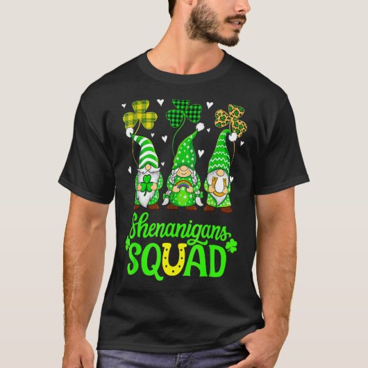 Shenanigans Squad St Patricks Day Gnomes Green Pro T-shirt (Voorkant)
