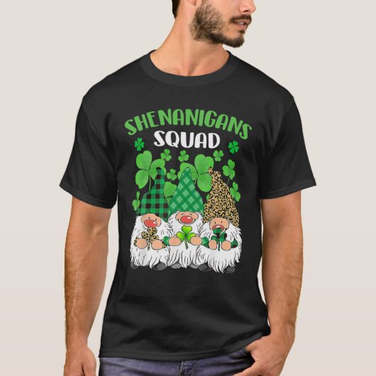 Shenanigans Squad St Patricks Day Gnomes Green Pro T-shirt (Voorkant)