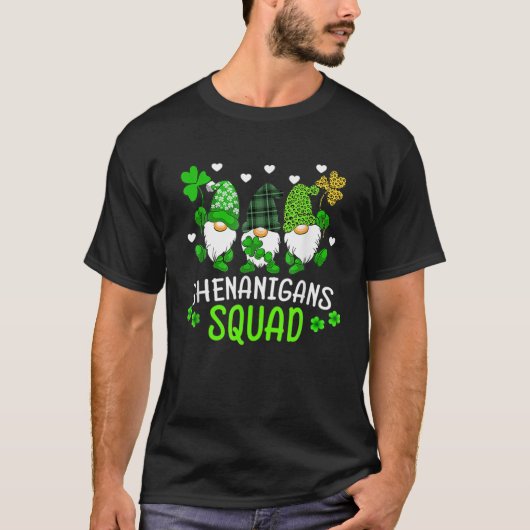 Shenanigans Squad St Patricks Day Gnomes Green Pro T-shirt (Voorkant)