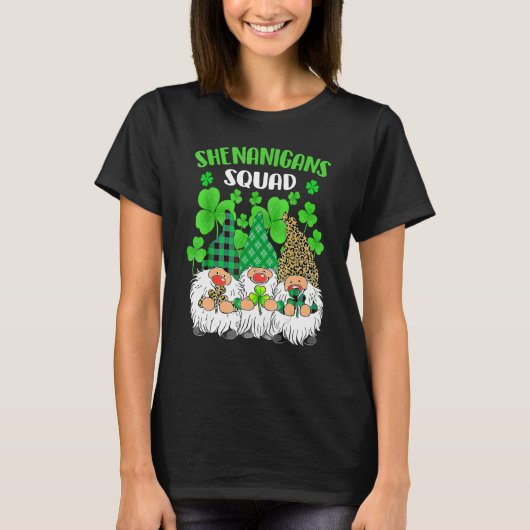 Shenanigans Squad St Patricks Day Gnomes Green Pro T-shirt (Voorkant)