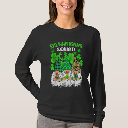 Shenanigans Squad St Patricks Day Gnomes Green Pro T-shirt (Voorkant)