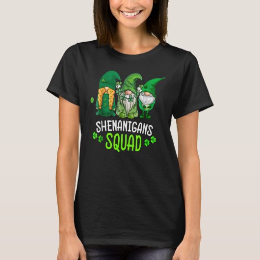 Shenanigans Squad St Patricks Day Gnomes Green Pro T-shirt (Voorkant)
