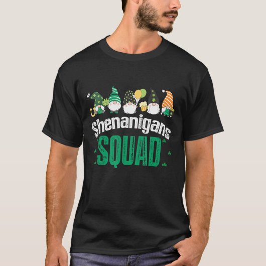 Shenanigans Squad St Patricks Day Gnomes Green Pro T-shirt (Voorkant)