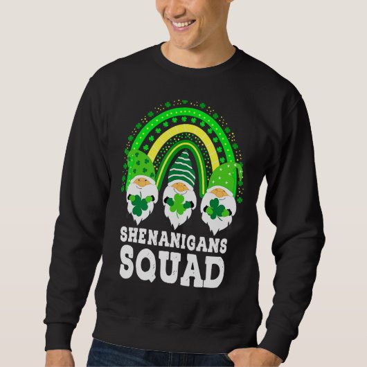 Shenanigans Squad St Patricks Day Gnomes Green Pro Trui (Voorkant)
