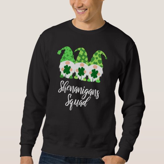 Shenanigans Squad St Patricks Day Gnomes Green Pro Trui (Voorkant)