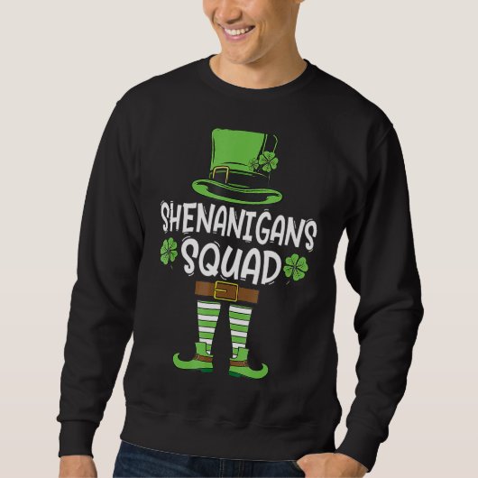 Shenanigans Squad St Patricks Day Gnomes Green Pro Trui (Voorkant)