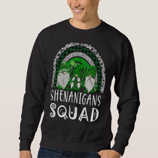 Shenanigans Squad St Patricks Day Gnomes Green Pro Trui (Voorkant)