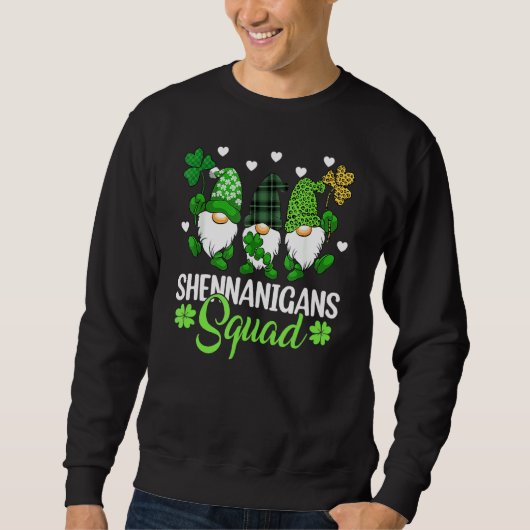 Shenanigans Squad St Patricks Day Gnomes Green Pro Trui (Voorkant)