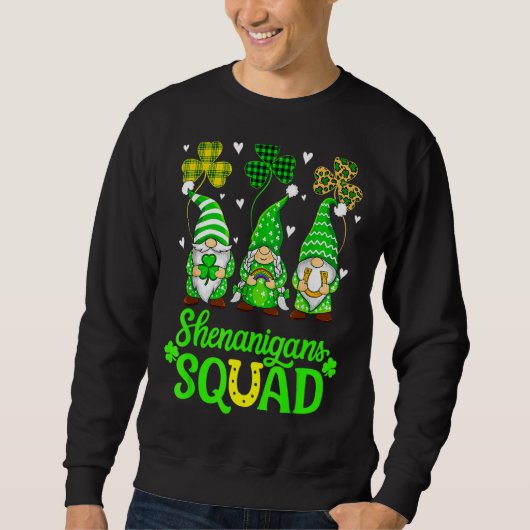 Shenanigans Squad St Patricks Day Gnomes Green Pro Trui (Voorkant)