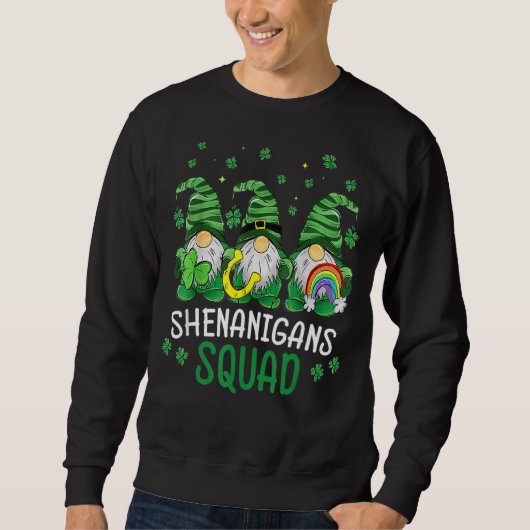 Shenanigans Squad St Patricks Day Gnomes Green Pro Trui (Voorkant)