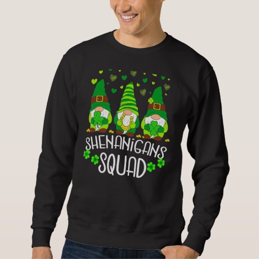 Shenanigans Squad St Patricks Day Gnomes Green Pro Trui (Voorkant)