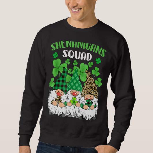 Shenanigans Squad St Patricks Day Gnomes Green Pro Trui (Voorkant)
