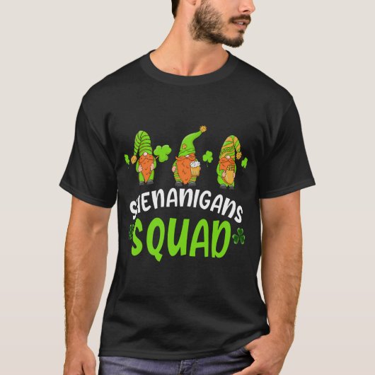 Shenanigans Squad St Patrick's Day Grappige Gnomen T-shirt (Voorkant)
