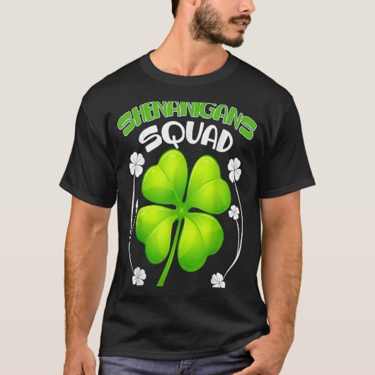 Shenanigans Squad St Patricks Day Group Drink T-shirt (Voorkant)