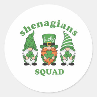 Shenanigans Squad St. Patrick's Day Kabouters Rond Ronde Sticker