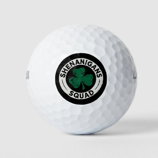 Shenanigans Squad St Patrick's Day Klaver Golfballen (Voorkant)