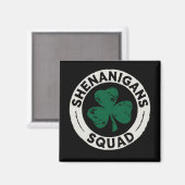 Shenanigans Squad St Patrick's Day Klaver Magneet (Voorkant / Achterkant)