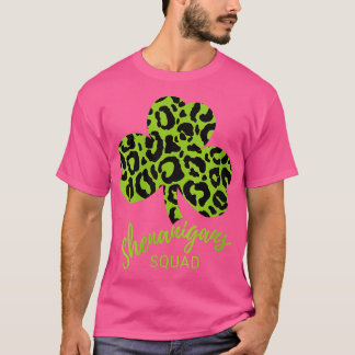 Shenanigans Squad St Patrick's Day Leopard Print S T-shirt