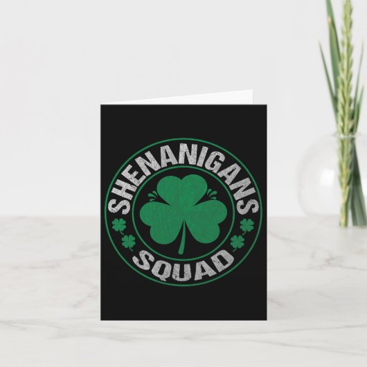 Shenanigans Squad St Patricks Day Matching Family Kaart (Voorkant)
