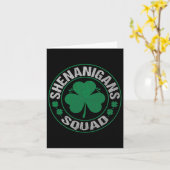 Shenanigans Squad St Patricks Day Matching Family Kaart (Gele Bloem)