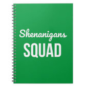 Shenanigans Squad St Patrick's Day Notitieboek (Voorkant)