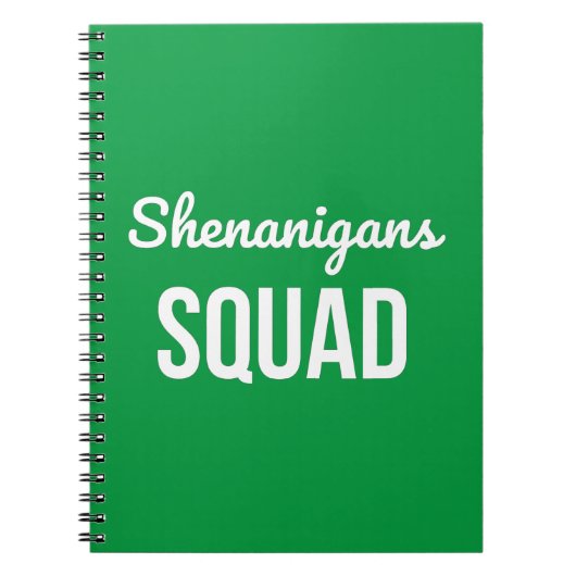 Shenanigans Squad St Patrick's Day Notitieboek (Voorkant)