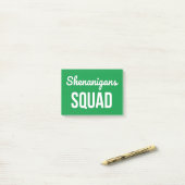 Shenanigans Squad St Patrick's Day Post-it® Notes (Op bureau)