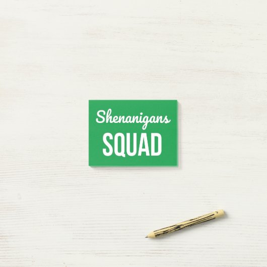 Shenanigans Squad St Patrick's Day Post-it® Notes (Op bureau)