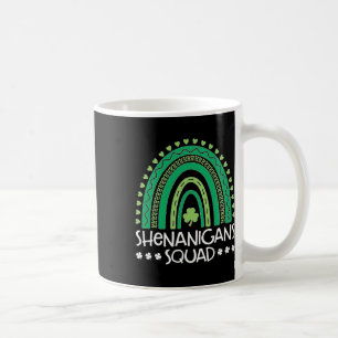 Shenanigans Squad St Patrick's Day Rainbow Shamroc Koffiemok