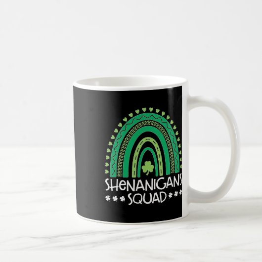 Shenanigans Squad St Patrick's Day Rainbow Shamroc Koffiemok (Rechts)