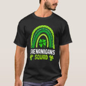 Shenanigans Squad St Patrick's Day Rainbow Shamroc T-shirt (Voorkant)