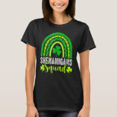 Shenanigans Squad St Patrick's Day Rainbow Shamroc T-shirt (Voorkant)