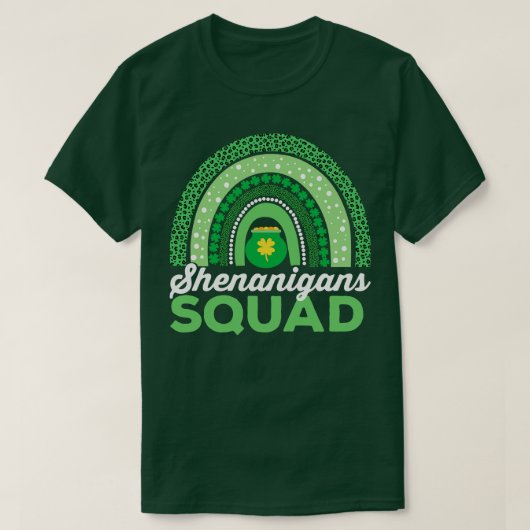 Shenanigans Squad St Patricks Day Rainbow Team T-shirt (Design voorkant)