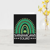 Shenanigans Squad St Patrick's Day Regenboog Shamr Kaart (Gele Bloem)