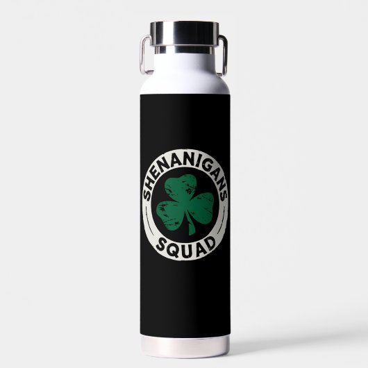 Shenanigans Squad St Patrick's Day Shamrock Waterfles (Voorkant)