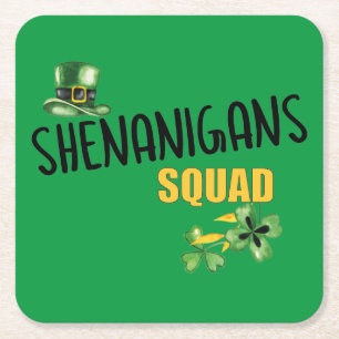 Shenanigans Squad, St. Patrick's Day Team Kartonnen Onderzetters