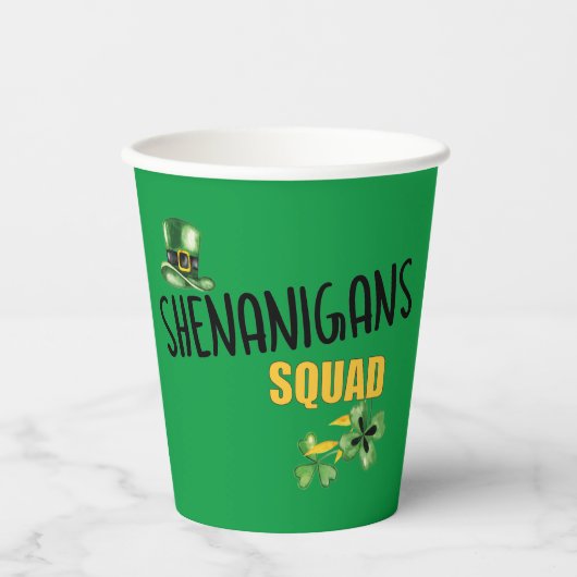 Shenanigans Squad, St. Patrick's Day Team Papieren Bekers (Voorkant)