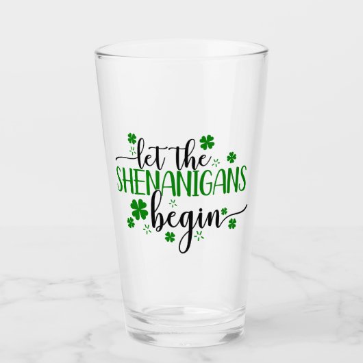 Shenanigans St Patricks Day Drink Glas (Voorkant)
